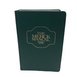 Vintage 1992 The Merck Manual of Diagnois and Therapy Sixteenth Edition Hardback